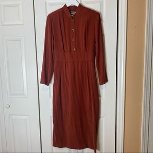 Vintage Donna Morgan Rust Colored Dress
